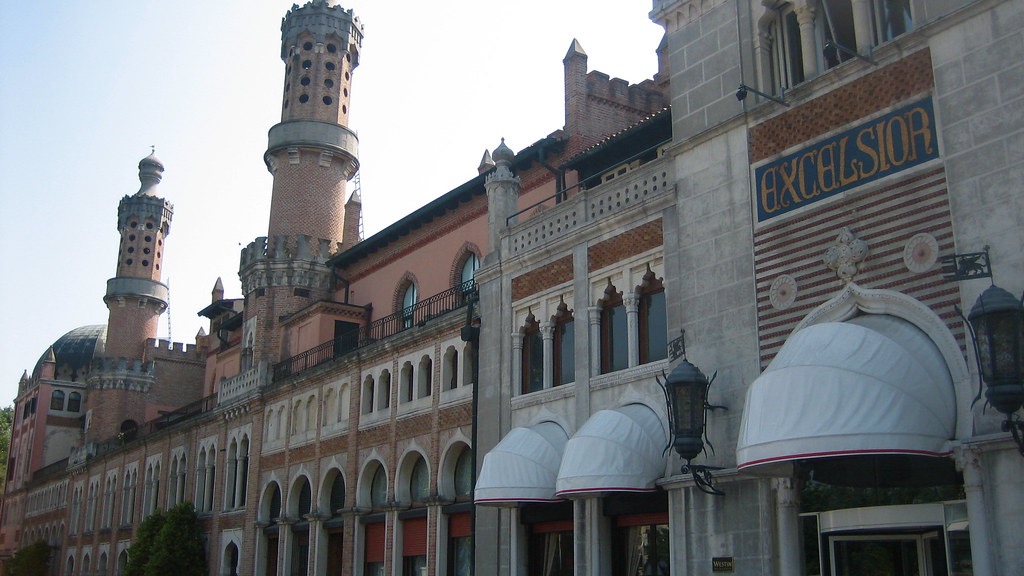 The Hotel Excelsior on the Venice Lido, the historic venue at the center of Venice Film Festival week, where the Reply AI Film Festival holds its ceremony