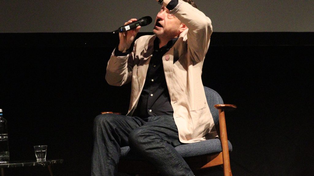 Cinematographer Lol Crawley, who shot The Brutalist on VistaVision, speaking at a Q&A. Photo: Vera de Kok, CC BY-SA 4.0, via Wikimedia Commons.