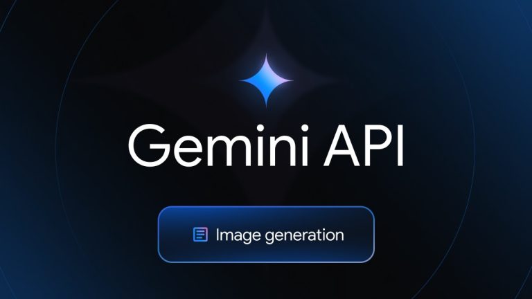 Gemini API Image generation title card with the Gemini star logo on a dark blue background