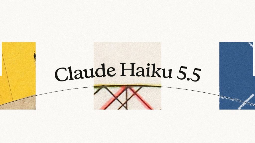 Anthropic Claude Haiku 5.5 announcement graphic with the Anthropic logo